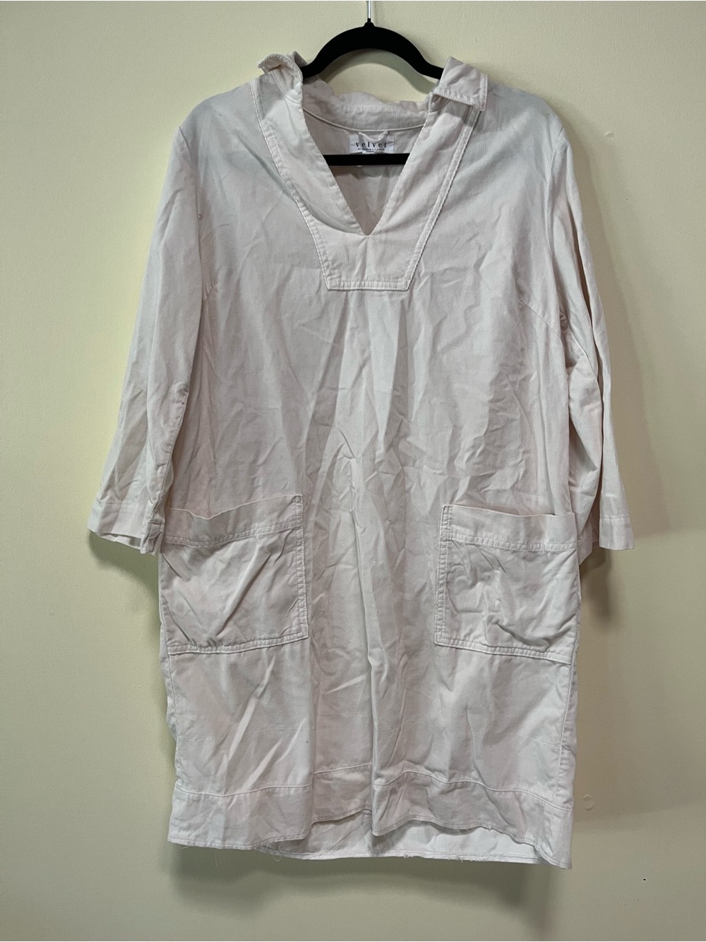ribbed cream dress